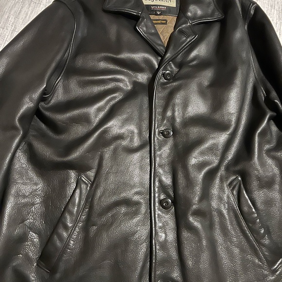 Wilsons Leather Black Trench Coat - Picture 10 of 14